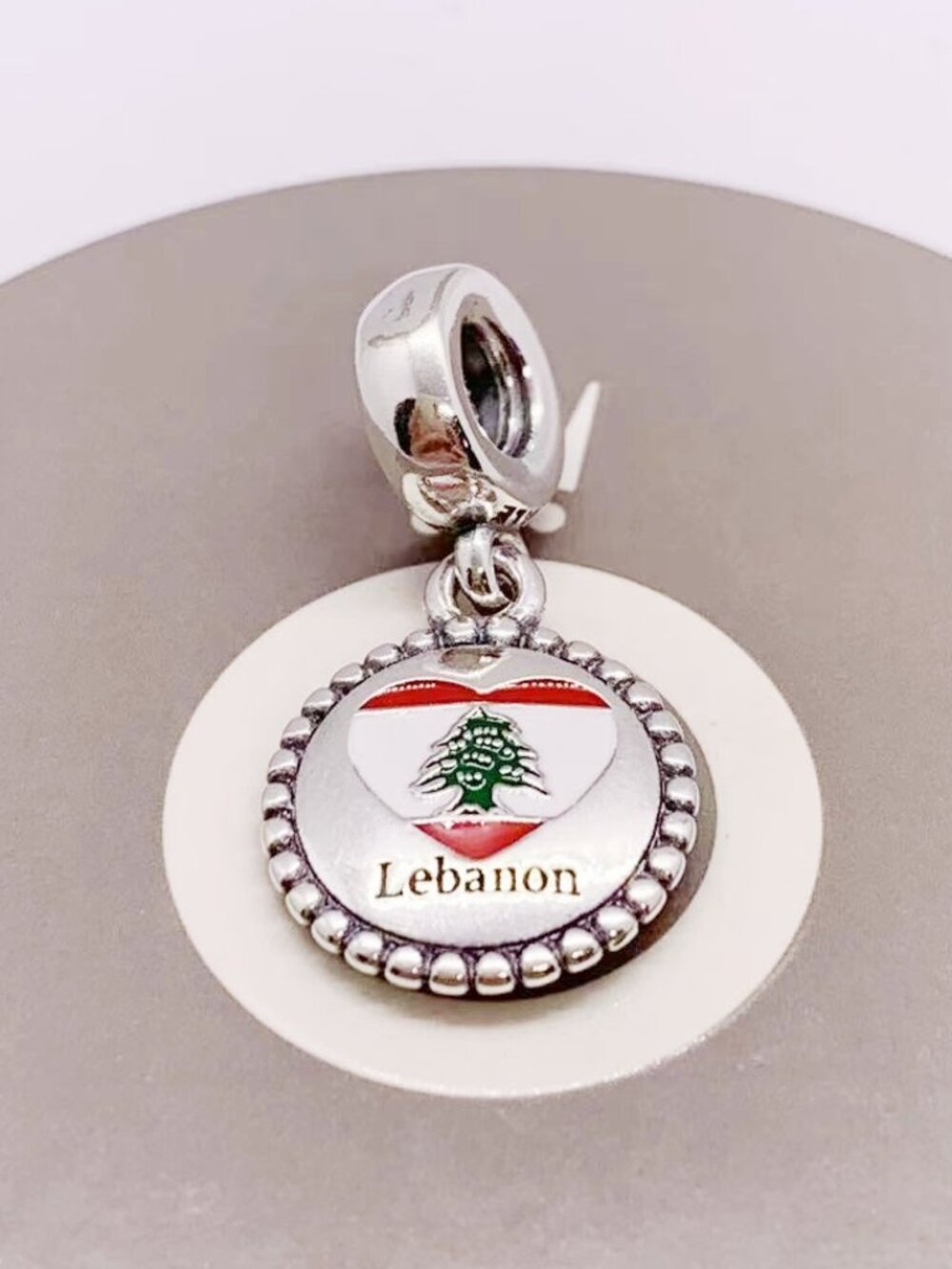 Pandora Lebanon Flag Dangle Charm